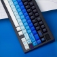 Poolcore Gradient Blue 104+37 PBT Dye-subbed Keycaps Set for Cherry MX Mechanical Gaming Keyboard